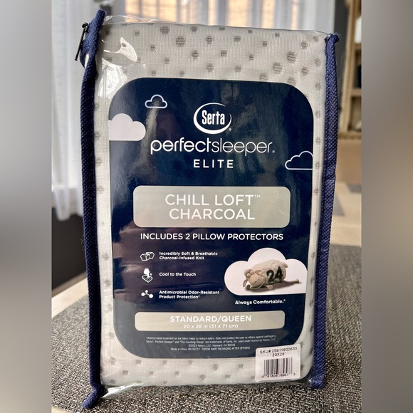 SERTA Perfect Sleeper PAIR of STANDARD/QUEEN Pillow Protectors ONLY is NWT - Picture 5 of 5